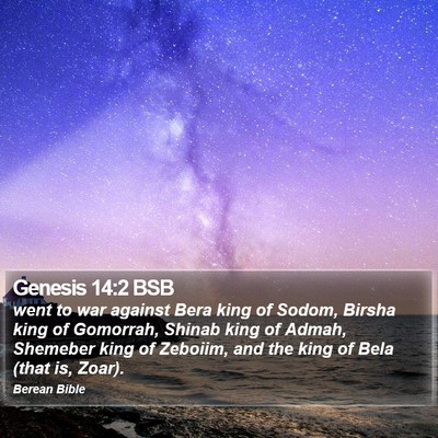 Genesis 14:2 BSB Bible Verse Image
