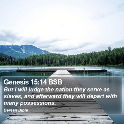Genesis 15:14 BSB Bible Verse Image