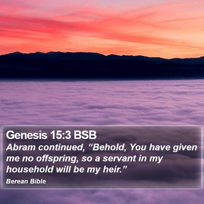 Genesis 15:3 BSB Bible Verse Image