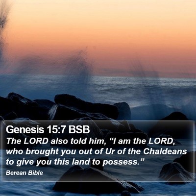 Genesis 15:7 BSB Bible Verse Image