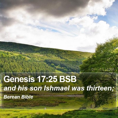 Genesis 17:25 BSB Bible Verse Image