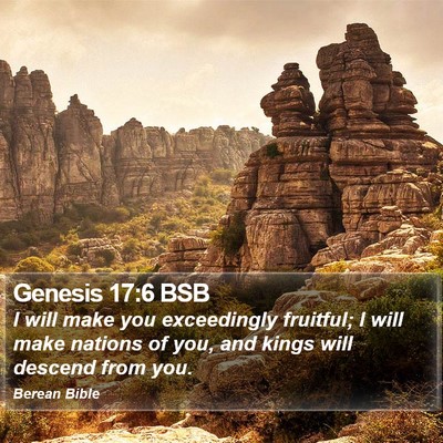 Genesis 17:6 BSB Bible Verse Image
