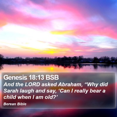 Genesis 18:13 BSB Bible Verse Image