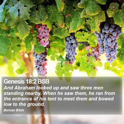 Genesis 18:2 BSB Bible Verse Image