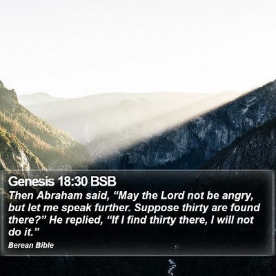 Genesis 18:30 BSB Bible Verse Image
