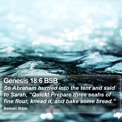 Genesis 18:6 BSB Bible Verse Image