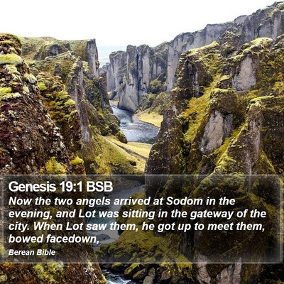 Genesis 19:1 BSB Bible Verse Image