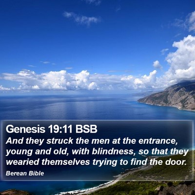 Genesis 19:11 BSB Bible Verse Image