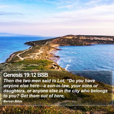 Genesis 19:12 BSB Bible Verse Image