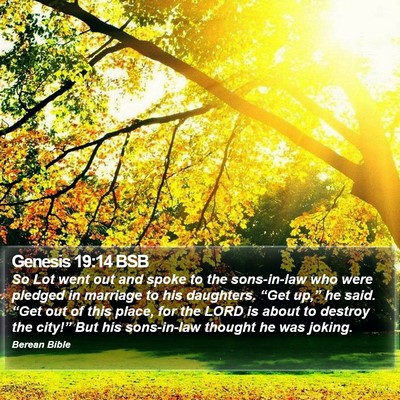 Genesis 19:14 BSB Bible Verse Image