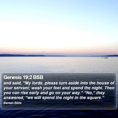 Genesis 19:2 BSB Bible Verse Image