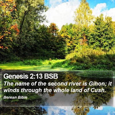 Genesis 2:13 BSB Bible Verse Image