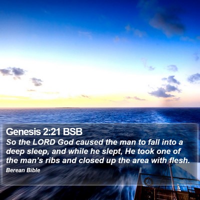 Genesis 2:21 BSB Bible Verse Image