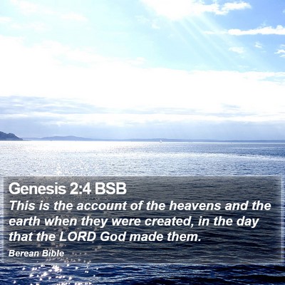 Genesis 2:4 BSB Bible Verse Image
