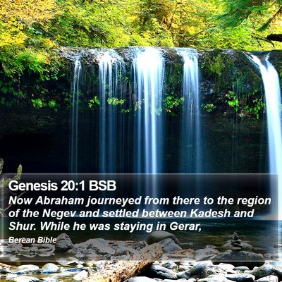 Genesis 20:1 BSB Bible Verse Image