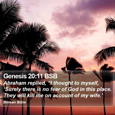Genesis 20:11 BSB Bible Verse Image