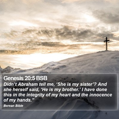 Genesis 20:5 BSB Bible Verse Image