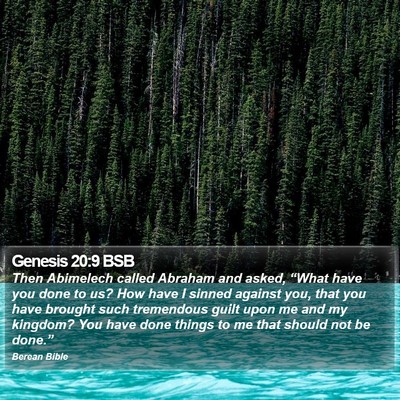 Genesis 20:9 BSB Bible Verse Image