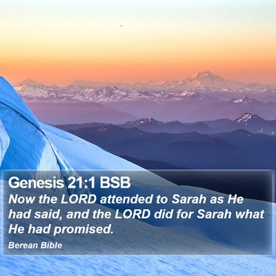 Genesis 21:1 BSB Bible Verse Image