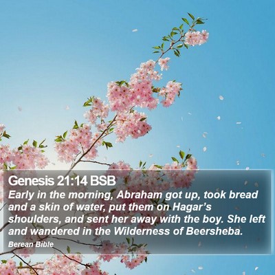 Genesis 21:14 BSB Bible Verse Image