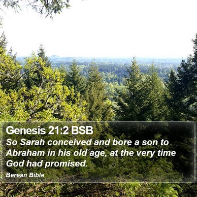 Genesis 21:2 BSB Bible Verse Image
