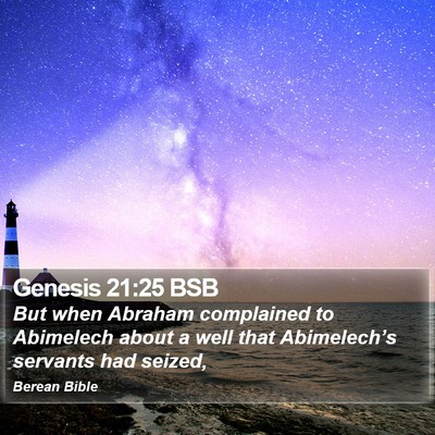 Genesis 21:25 BSB Bible Verse Image