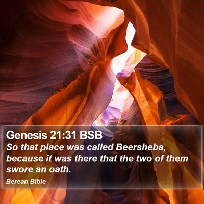 Genesis 21:31 BSB Bible Verse Image