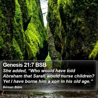 Genesis 21:7 BSB Bible Verse Image