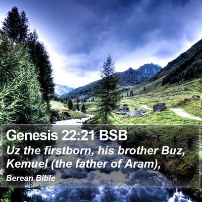 Genesis 22:21 BSB Bible Verse Image