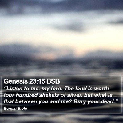 Genesis 23:15 BSB Bible Verse Image
