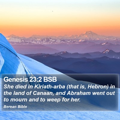 Genesis 23:2 BSB Bible Verse Image