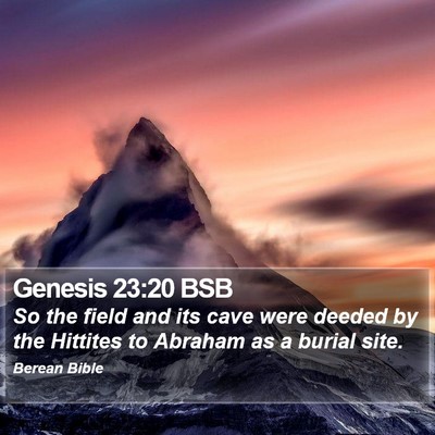 Genesis 23:20 BSB Bible Verse Image
