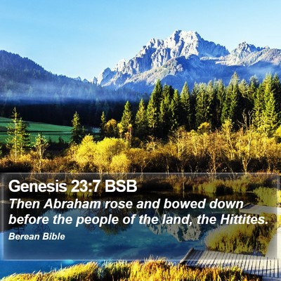 Genesis 23:7 BSB Bible Verse Image