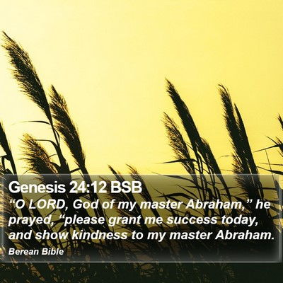 Genesis 24:12 BSB Bible Verse Image