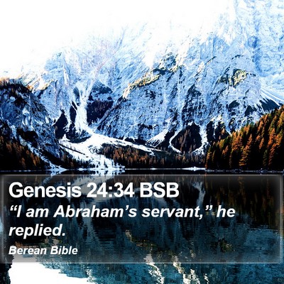 Genesis 24:34 BSB Bible Verse Image