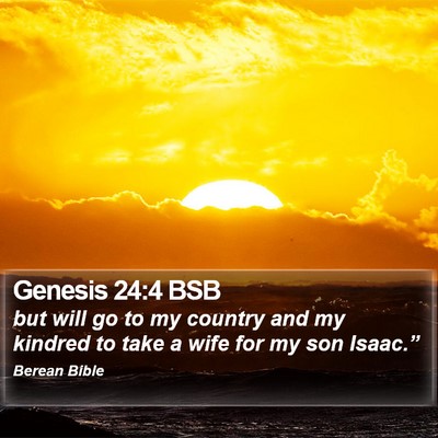 Genesis 24:4 BSB Bible Verse Image