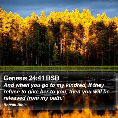Genesis 24:41 BSB Bible Verse Image