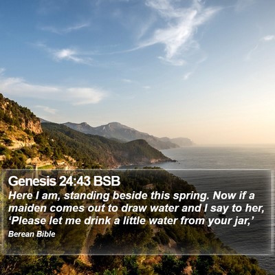 Genesis 24:43 BSB Bible Verse Image