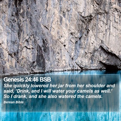 Genesis 24:46 BSB Bible Verse Image
