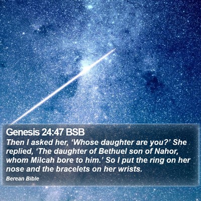Genesis 24:47 BSB Bible Verse Image
