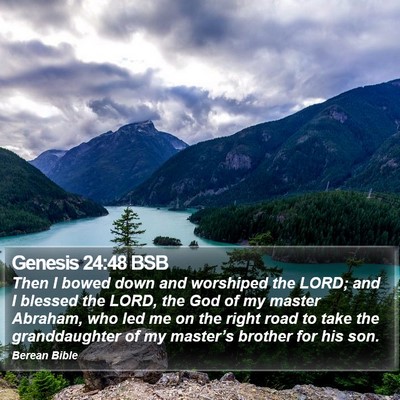 Genesis 24:48 BSB Bible Verse Image