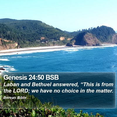 Genesis 24:50 BSB Bible Verse Image