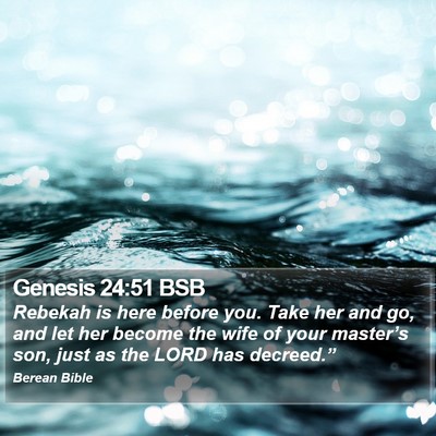 Genesis 24:51 BSB Bible Verse Image