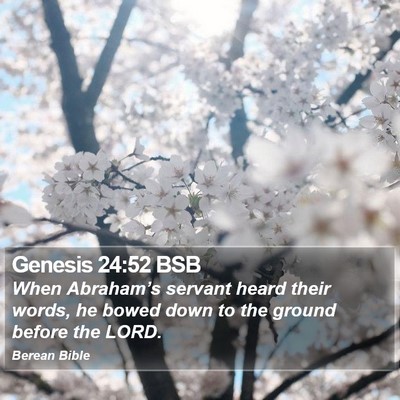 Genesis 24:52 BSB Bible Verse Image
