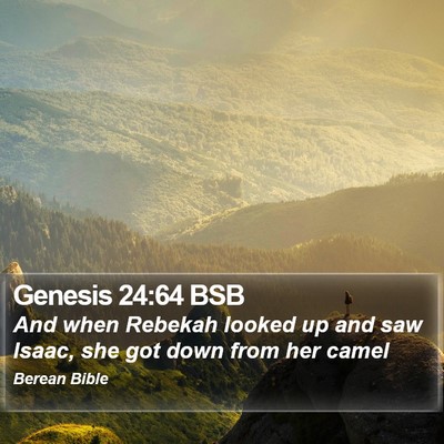 Genesis 24:64 BSB Bible Verse Image