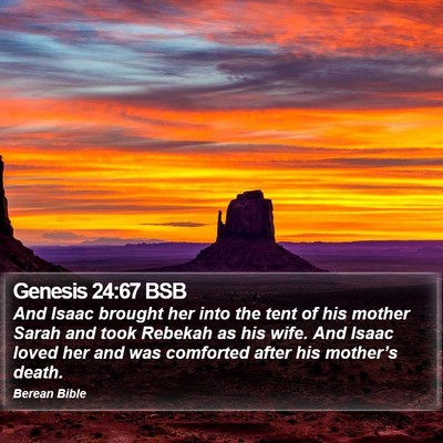 Genesis 24:67 BSB Bible Verse Image