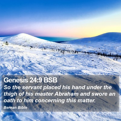 Genesis 24:9 BSB Bible Verse Image