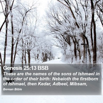 Genesis 25:13 BSB Bible Verse Image