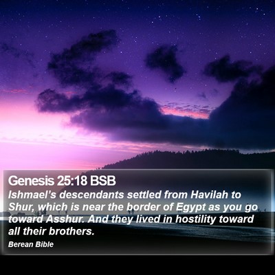 Genesis 25:18 BSB Bible Verse Image