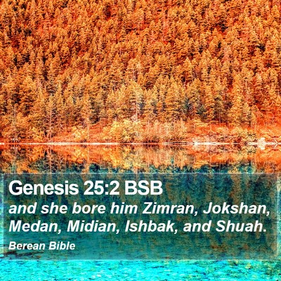 Genesis 25:2 BSB Bible Verse Image